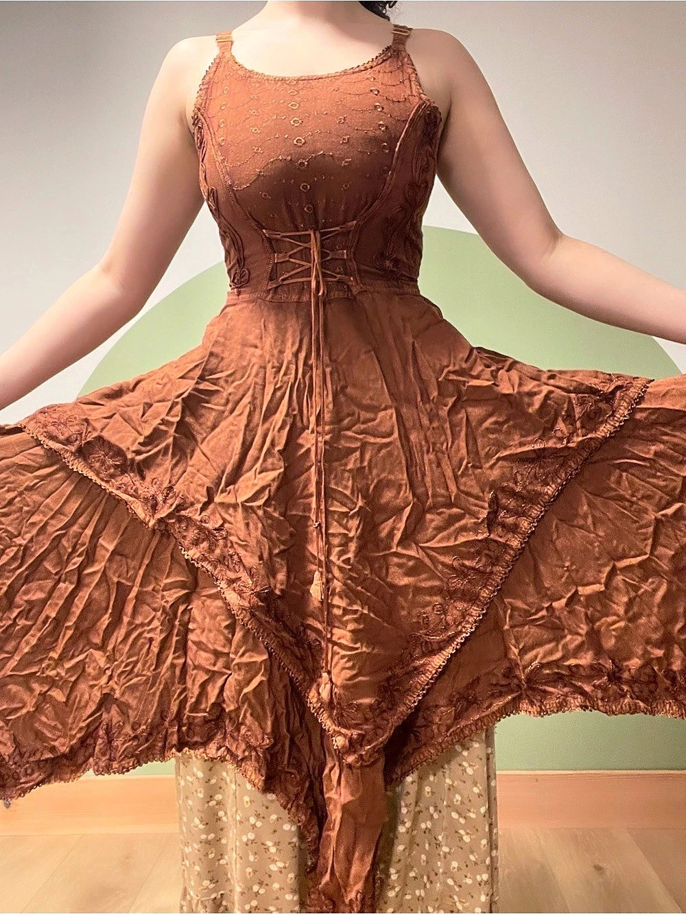 Wevez handkerchief skirt corset dress fairycore